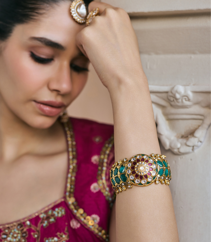 AASHIMA RED KUNDAN BANGLE