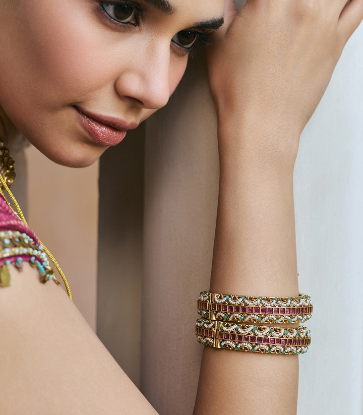 HEMA RED & GREEN BANGLES