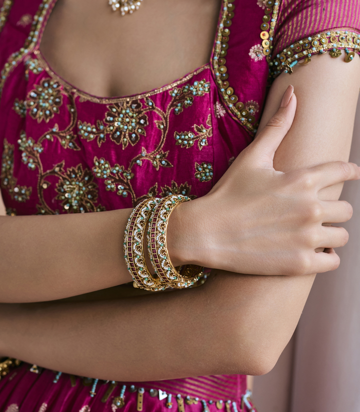 HEMA RED & GREEN BANGLES