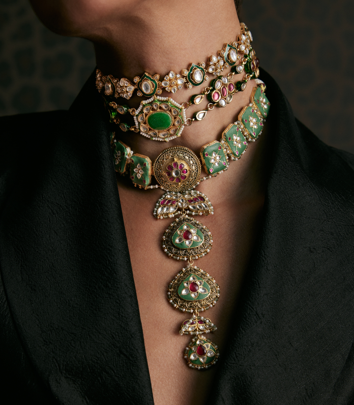 NIRVANA GREEN KUNDAN CHOKER
