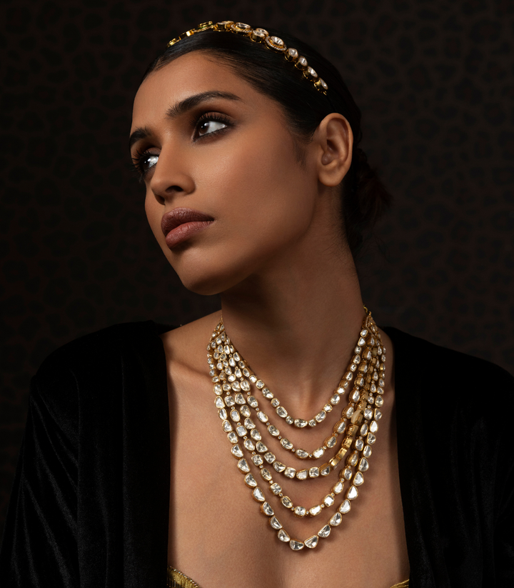 AAFIYA WHITE KUNDAN NECKLACE SET