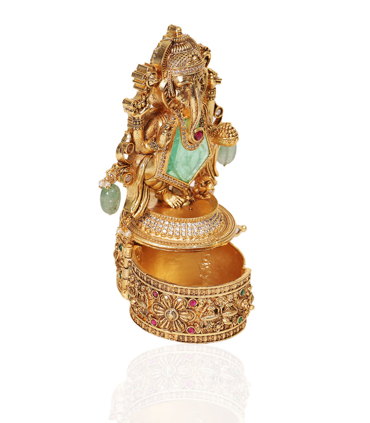 GANESHA GOLD PALTED MINT ORNATE BOX