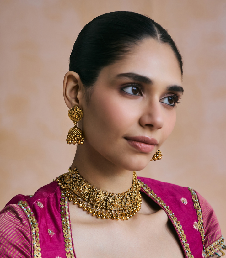 VERSHA GOLD PLATED NECKLACE SET
