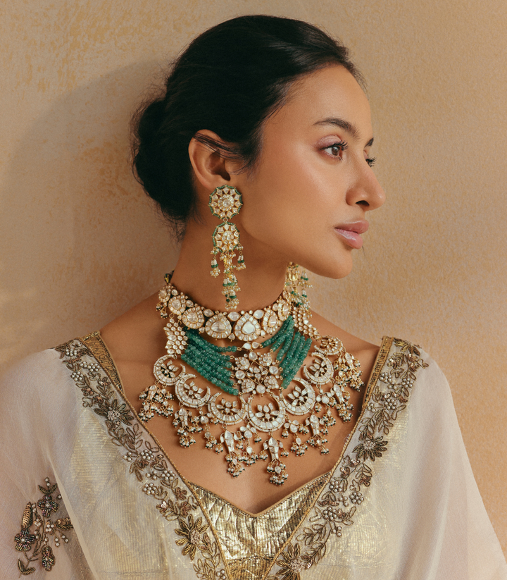 AASHIMA GREEN MOISSANITE NECKLACE