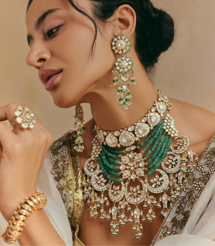 AASHIMA GREEN MOISSANITE NECKLACE