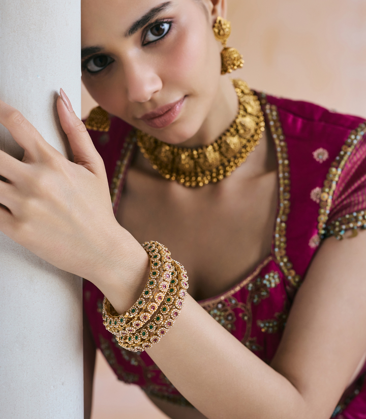 SIMRAN RED & GREEN BANGLES