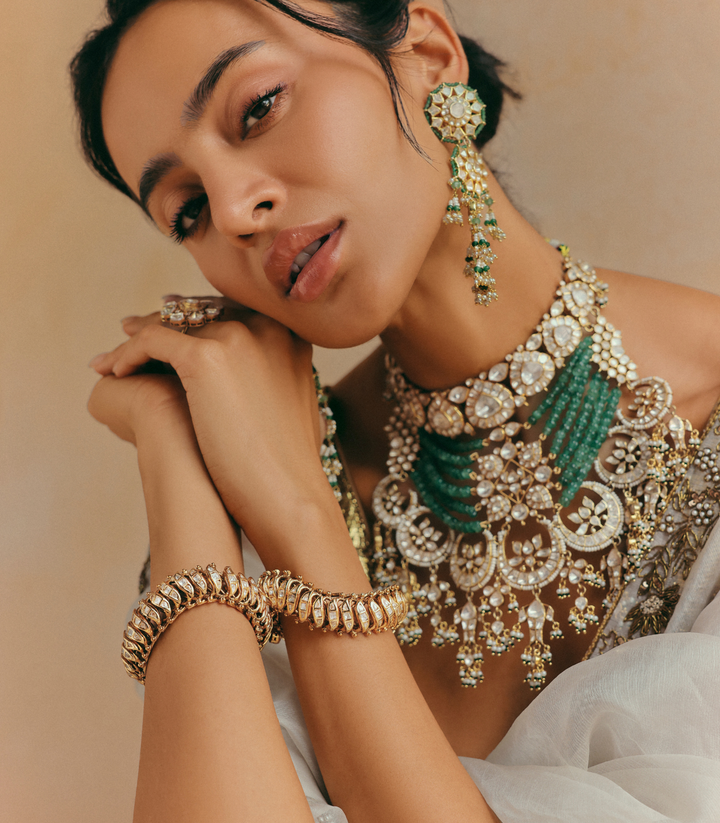 MOHINI GOLD PLATED KUNDAN SUTARLA