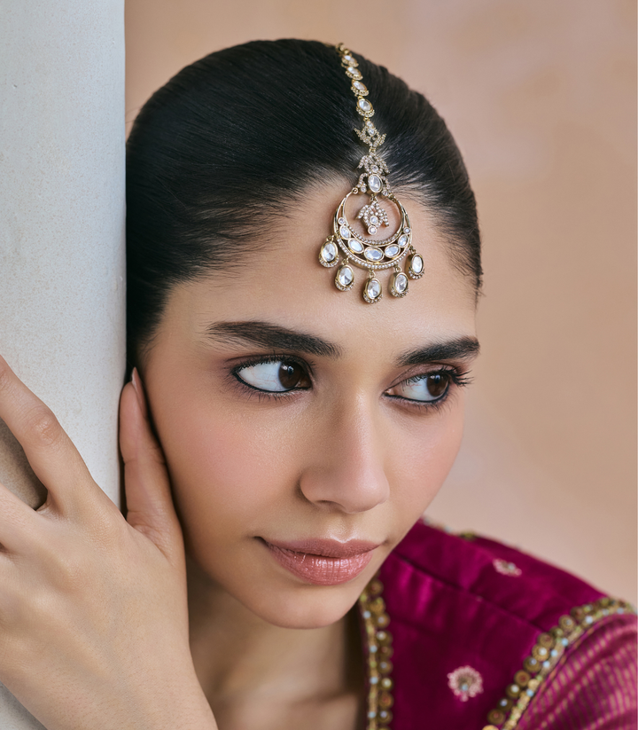 CHANDRIKA ANTIQUE FINISH POLKI TIKA