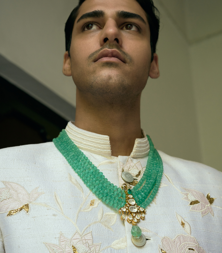 APRAJITA MINT MOISSANITE GROOM NECKLACE