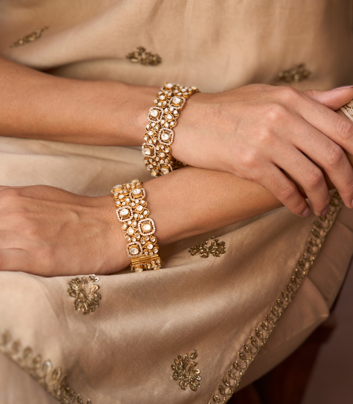 AARTI GOLD PLATED  KUNDAN BANGLES