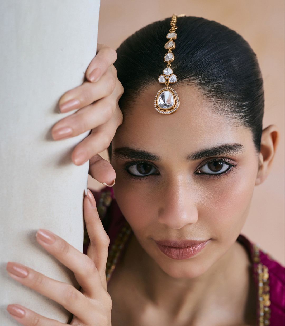 EKANIKA GOLD PLATED  POLKI TIKA