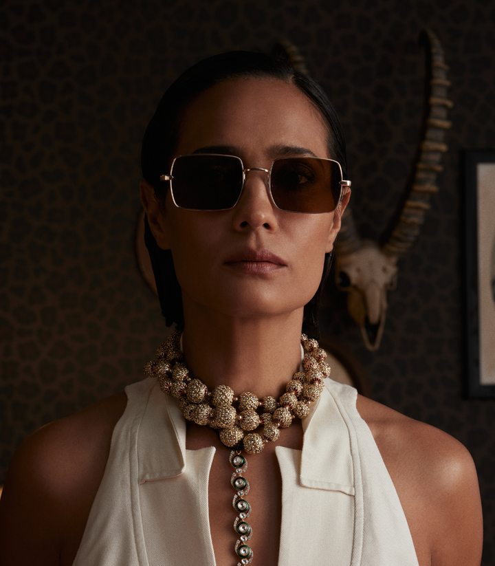 NAVIRA WHITE JADAU LONG NECKLACE
