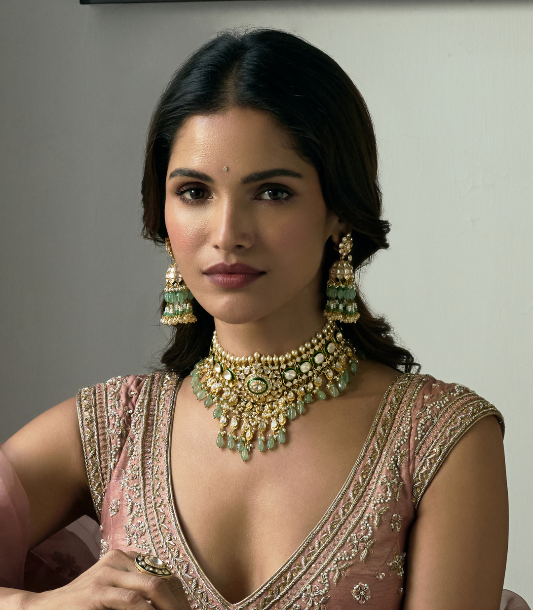 RUBINA  GOLD PLATED MOISSANITE NECKLACE