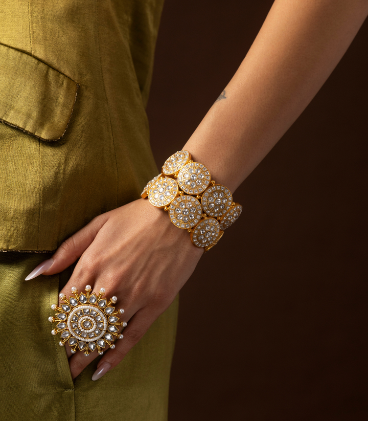 JAYNA GOLD KUNDAN BANGLES