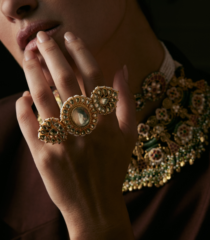 VEDIKA GOLD KUNDAN RING