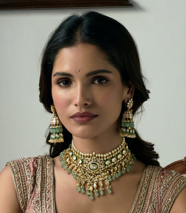 RUBINA  GOLD PLATED MOISSANITE NECKLACE