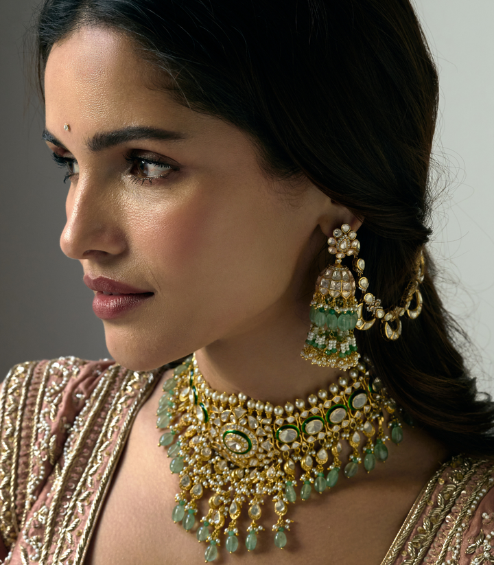 RUBINA  GOLD PLATED MOISSANITE NECKLACE