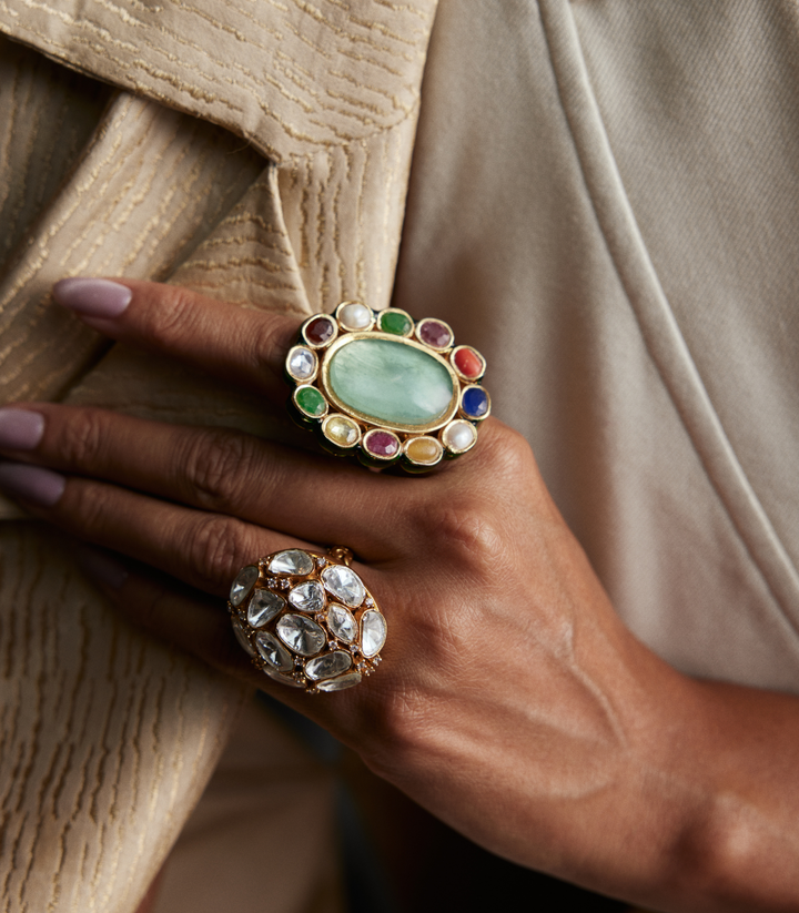 IYANNA NAVRATAN KUNDAN RING