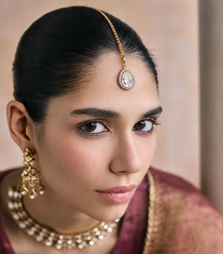 FALAK GOLD PLATED  POLKI TIKA