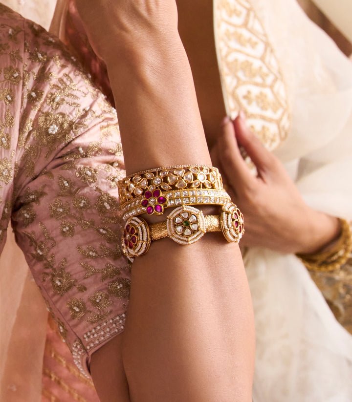 SEJAL RED KUNDAN BANGLES