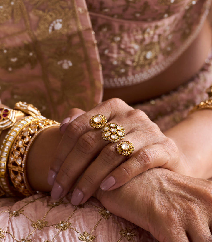 GARGI GOLD PLATED  POLKI RING