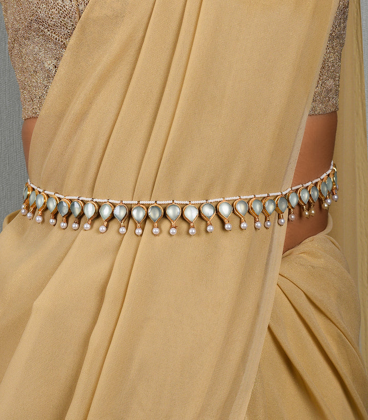 VEDA MINT KUNDAN WAIST BELT