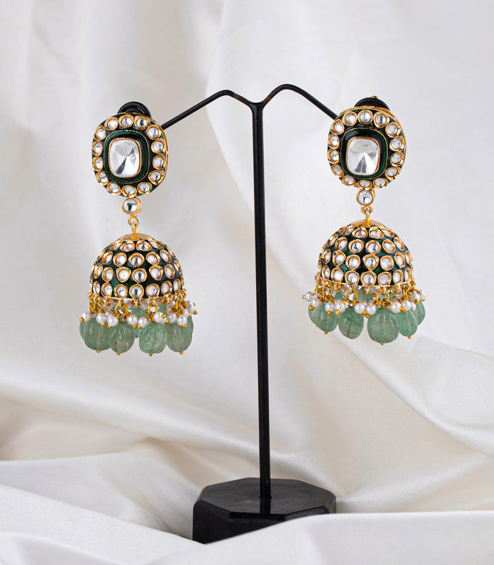 DIVYA GREEN POLKI NECKLACE SET