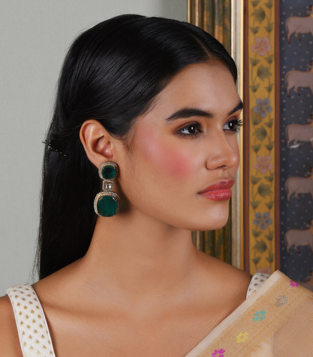 TANISHREE GREEN EARRING