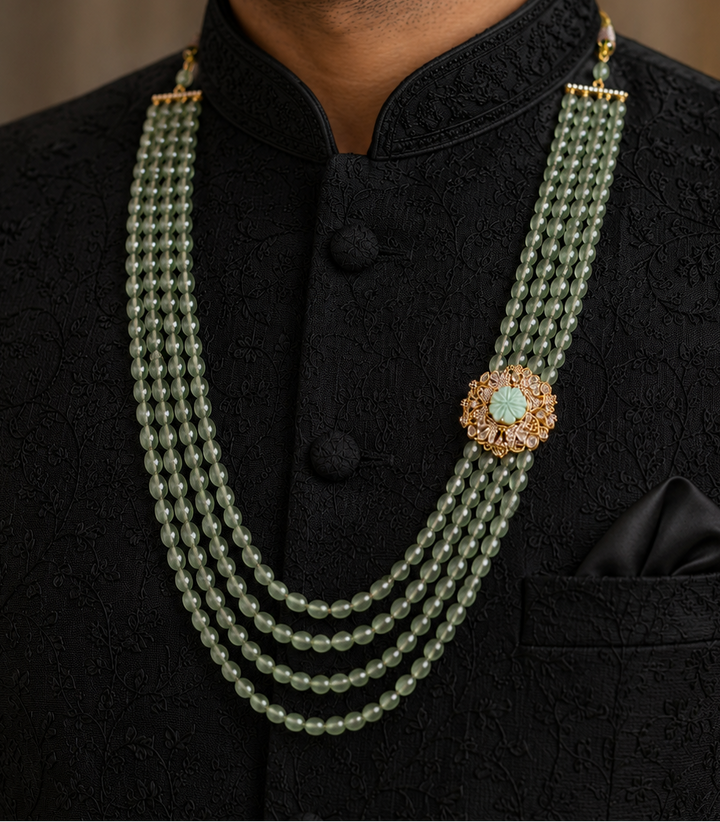 RUBINA  GREEN GROOM NECKLACE