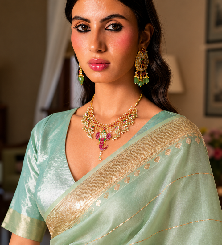 DARSHIKA RED KUNDAN LONG NECKLACE