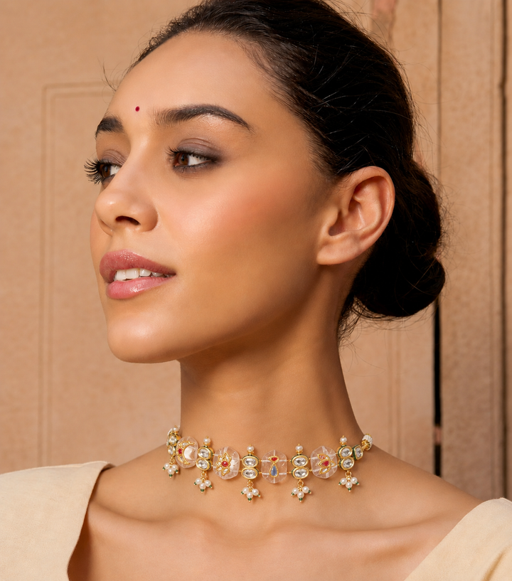 ZUBAIDA PINK KUNDAN CHOKER
