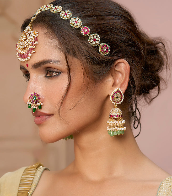 AARUSHI PINK KUNDAN SHEESH PECH