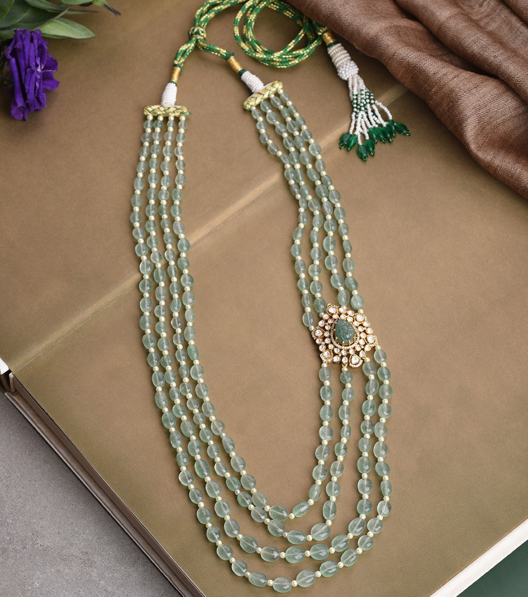 Ananta Green Moissanite Necklace