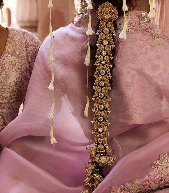 TANIA RED GOLD PLATED CHOTI