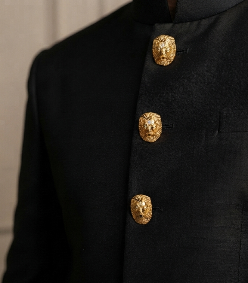 AADHISHREE GOLD PLATED BUTTON