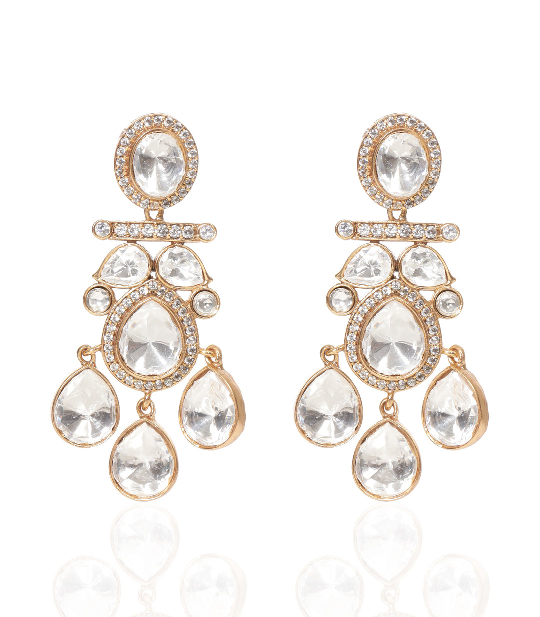 APEKSHA GOLD PLATED POLKI EARRING