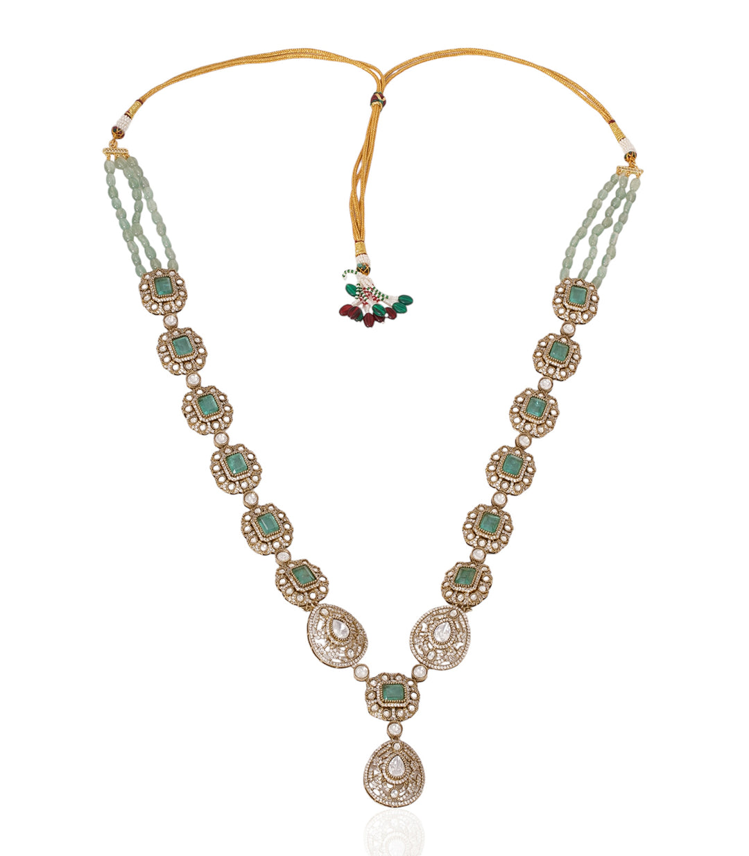 VARSHA MINT POLKI NECKLACES