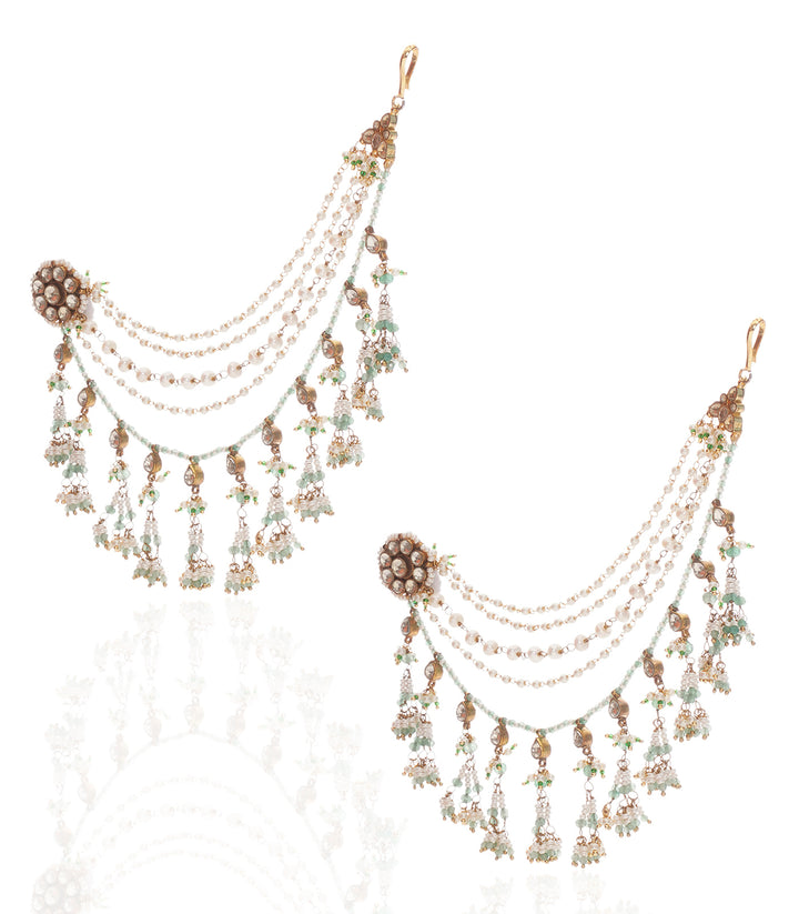 SUPRIYA MINT KUNDAN EARCHAIN