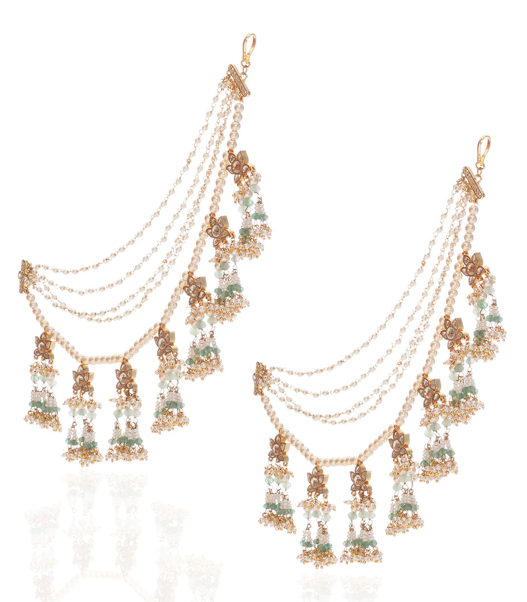 PRIYANSHI MINT KUNDAN EARCHAIN