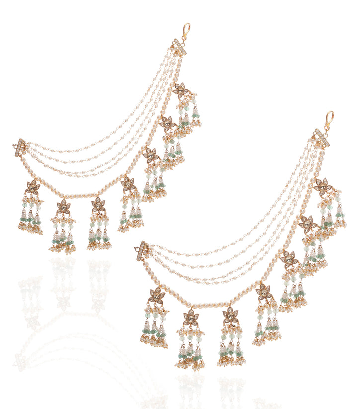 PRIYANSHI MINT KUNDAN EARCHAIN