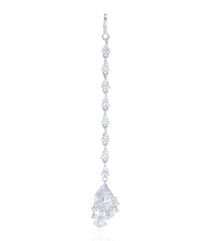 SYLVIE SILVER FINISH ZIRCON TIKA