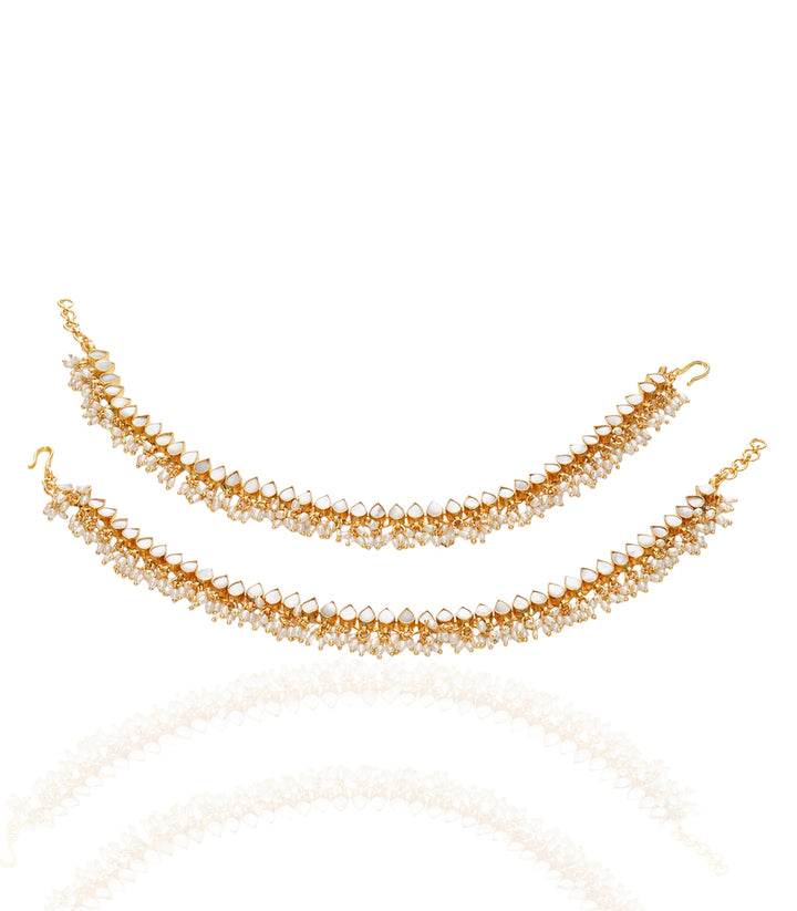 NAVYA GOLD PLATED  KUNDAN ANKLET