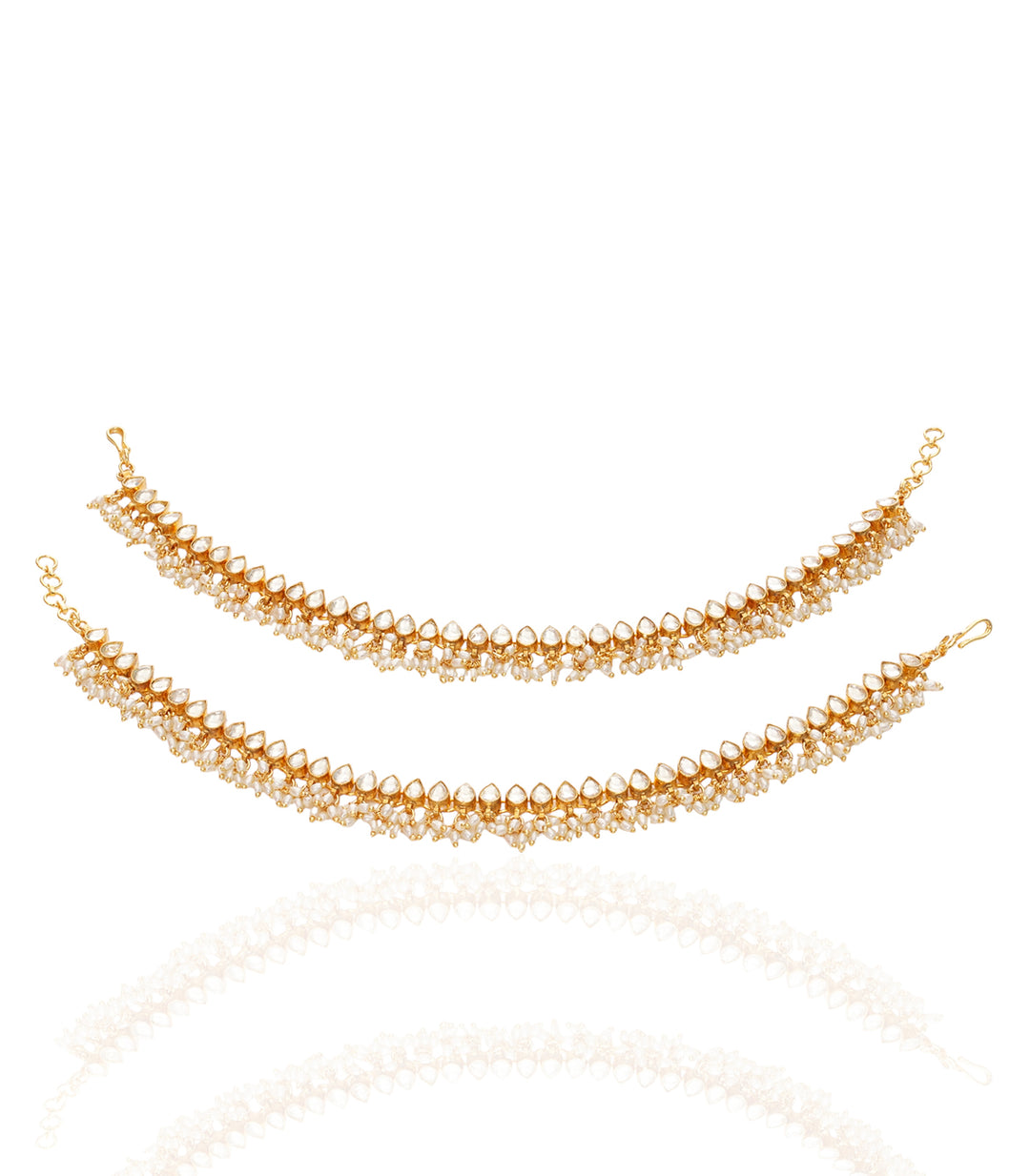 HEMA GOLD PLATED  KUNDAN ANKLET