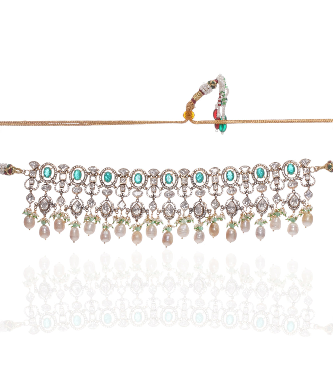 SARITA MINT KUNDAN NECKLACE SET