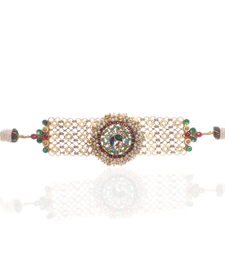 SANAYA PINK & GREEN KUNDAN CHOKER