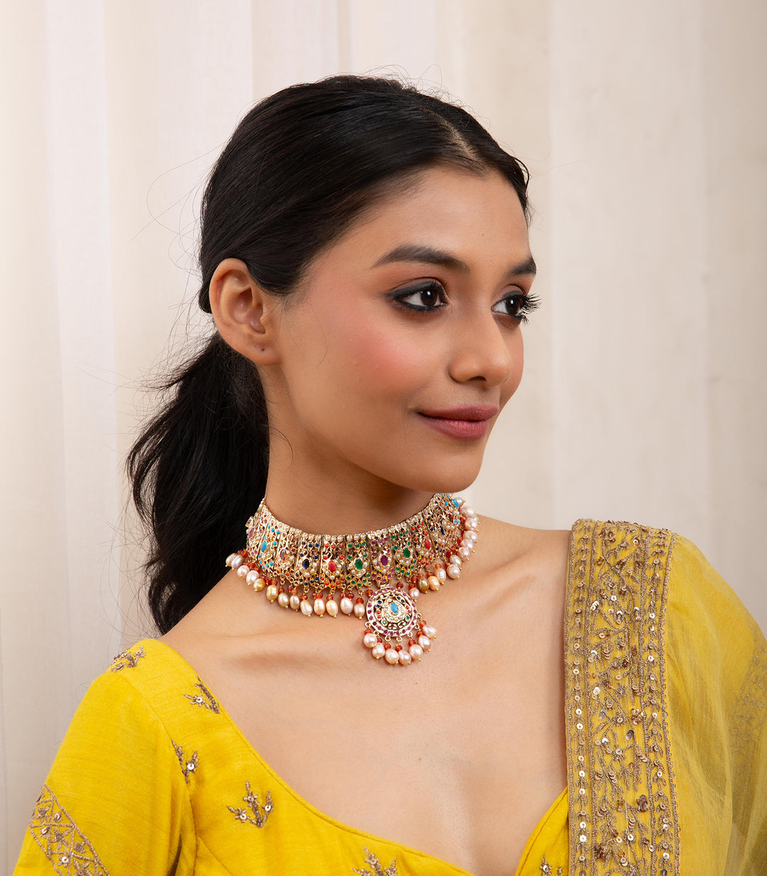 VINISHA NAVTARAN SADAKARI NECKLACE SET