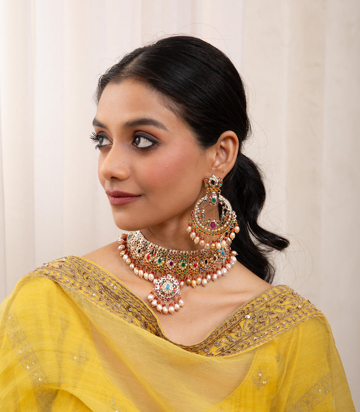 VINISHA NAVTARAN SADAKARI NECKLACE SET