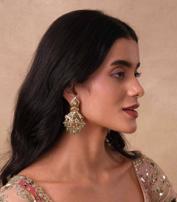 SADHIKA GREEN SADAKARI EARRING