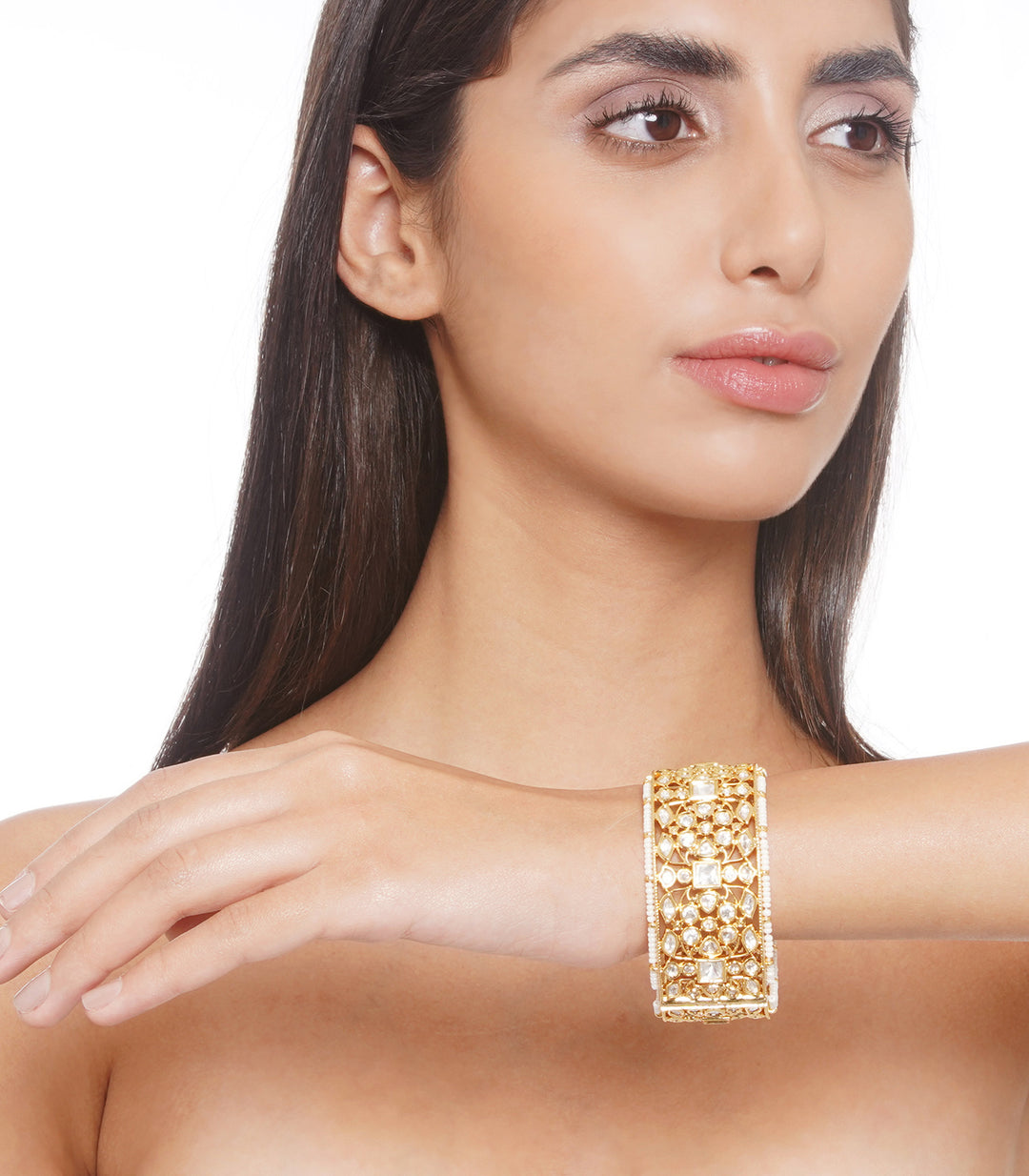 CHANDNI GOLD PLATED OPENABLE BANGLE